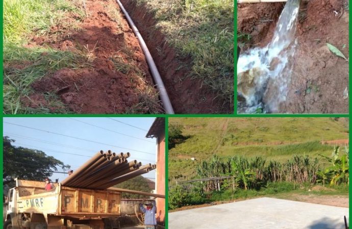 O Governo Municipal está realizando, com recursos próprios, melhoria do abastecimento de água do Distrito de Taboas.
