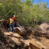 Desmonte de 85 toneladas de rocha no Morro da Oficina em Petrópolis