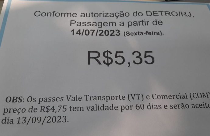 Detro/RJ autoriza empresa Transa Transporte a aumentar tarifa da rota entre Comendador Levy Gasparian e Três Rios