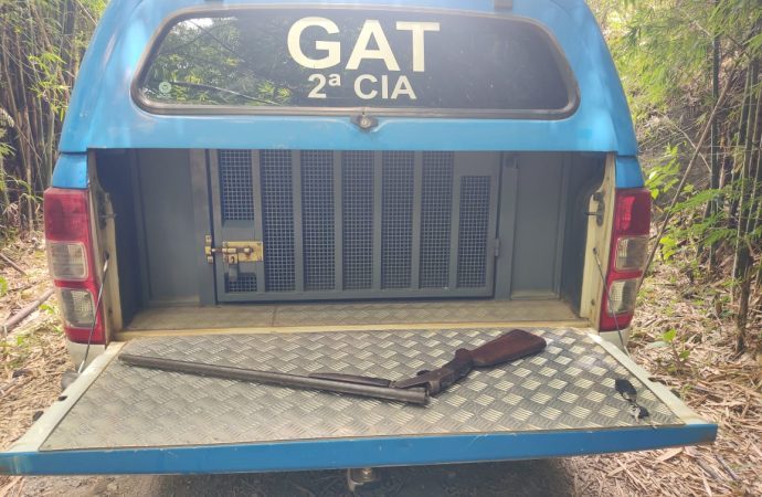 Apreensão de arma em área de mata é registrada pela PM em Miguel Pereira