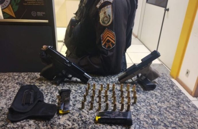 Segurança privado é detido em Paulo de Frontin por posse ilegal de arma