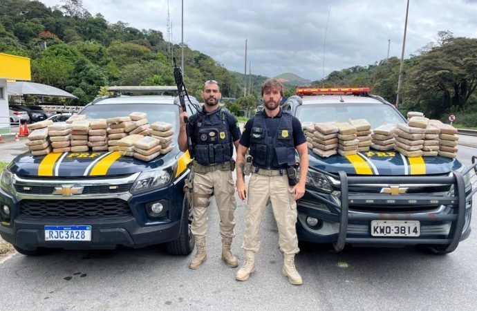 PRF apreende 150 tabletes de maconha na BR-040, em Três Rios