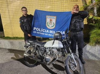 PM recupera moto furtada e devolve ao proprietário em tempo recorde